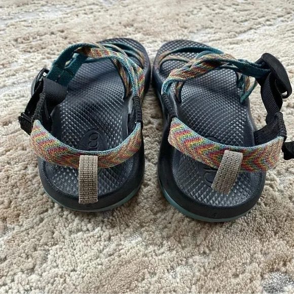 Chaco ZX2 Classic Blue Red Yellow Boulder Walking Hiking Sandals Boost: 4 - Picture 4 of 9